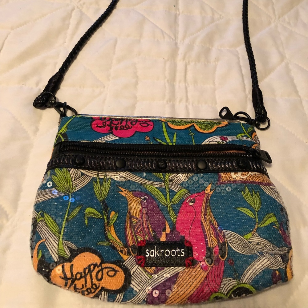 Sakroots Bird Sequin Crossbody
